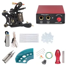 Татуировки машины блок питания набор пистолетов Wiht чернила принадлежности, иглы аксессуары наборы завершенная Татуировка оборудование для перманентного макияжа