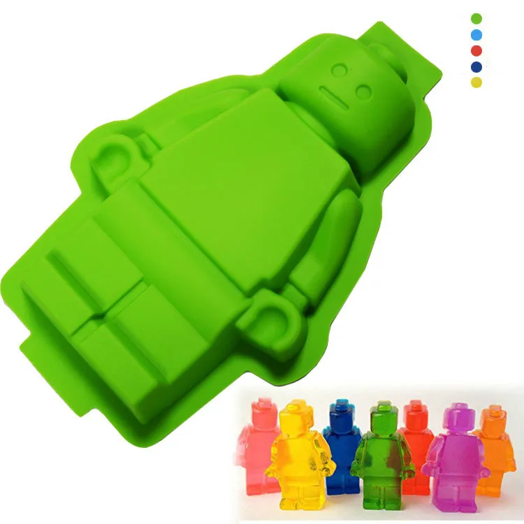 

1PC Fondant Silicone Cake Lego Mold Super Big Robot Mould Sugar Decorating Tools 30X19.5X5CM Kitchen Candy Bar Large Chocolate