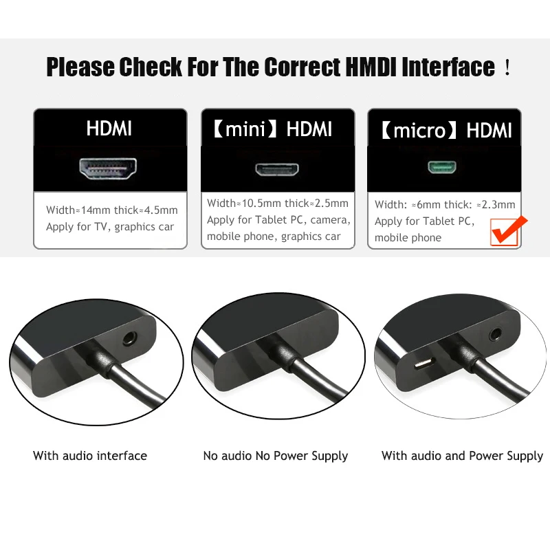 1080 P مايكرو HDMI إلى VGA فيديو أغنية محول لإمداد الطاقة كابل محول ل PC HDTV عرض العارض 1080 P رئيس PS3