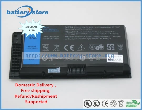 Бесплатная доставка оригинальный аккумулятор H1MNH 1C75X 72KRT 4HJXX MPK22 HPNYM HG542 для Dell Precision