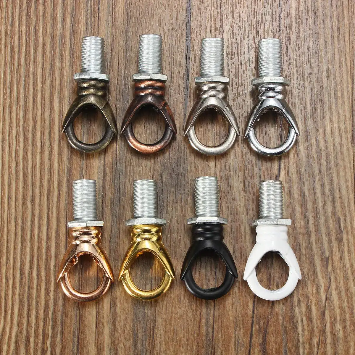 

Hot Selling lamp bases accessories Metal hooks for lighting colorful finished iron pothook for canopy vintage DIY pendant