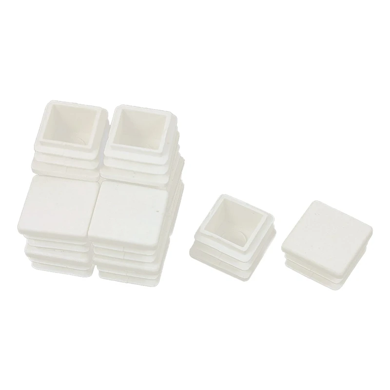 

20 mm x 20 mm plastic white end caps blanking version of the caps spare caps accessories for professional square tube inserts