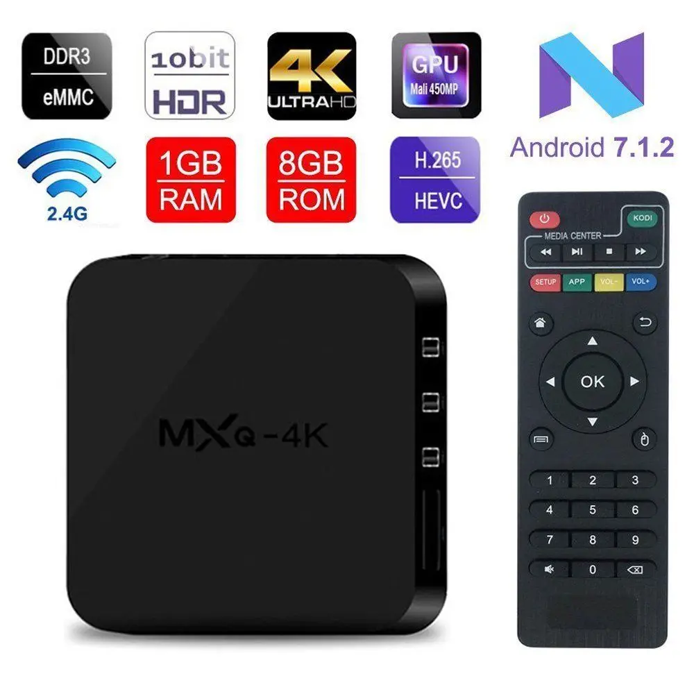 

MXQ 4k Rockchip RK3229 Quad-core Samrt TV Box Android 5.1 DDR3 1GB/ 8GB MXQ-4K Media Player set top box