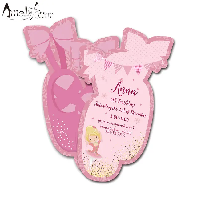 ballet tema invitaciones tarjeta