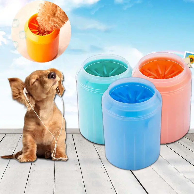 Dog Brush Pet Foot Washer Cup Portable Dog Foot Wash Soft Silicone health Paw Cleaning Tool Feet
