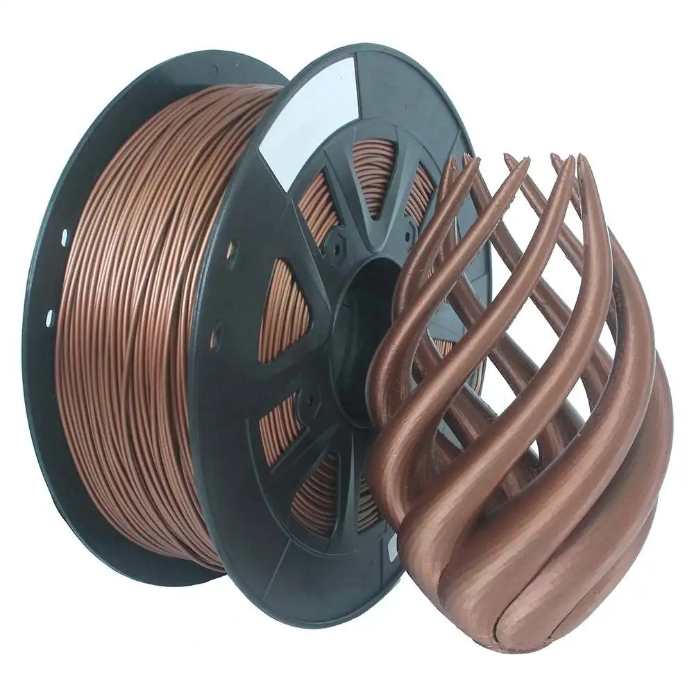 

1.75mm 1KG Flexible Filament Printing Material Supplies Roll Metal Bronze Red Copper Filled Filament For 3D Printer Extruder Pen