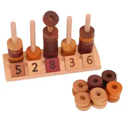 Монтессори игрушечные лошадки Математика Обучающие деревянные игрушки для детей раннего Когнитивное обучение математические игрушки
