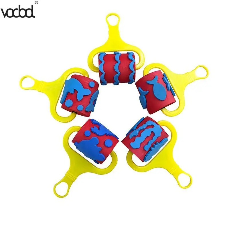 VODOOL 5 шт./компл. пластиковая ручка EVA губка граффити живопись кисти Рисунок Игрушки