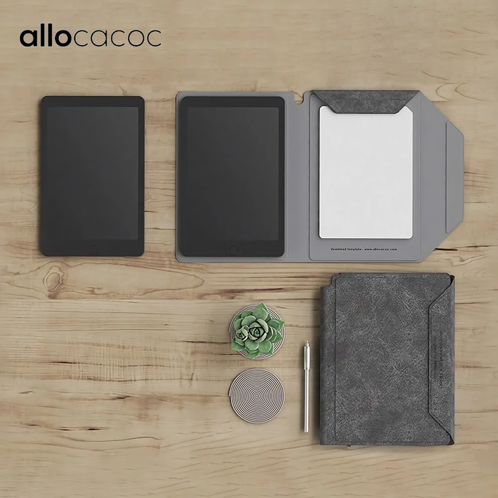

Allocacoc Portable Modular Notebook With E-Ink Writing Notepad Refillable Design Built-In Magnets Notebook For Office School