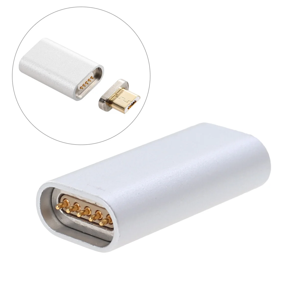 1 шт. разъем USB Type C на для мобильного телефона Android (серебристый)|Магнитные