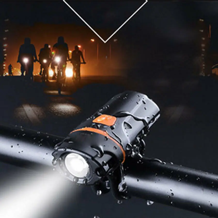 

LED USB Rechargeable Headlights Rear Bicycle Bike Tail Safety Warning Lamp Light
