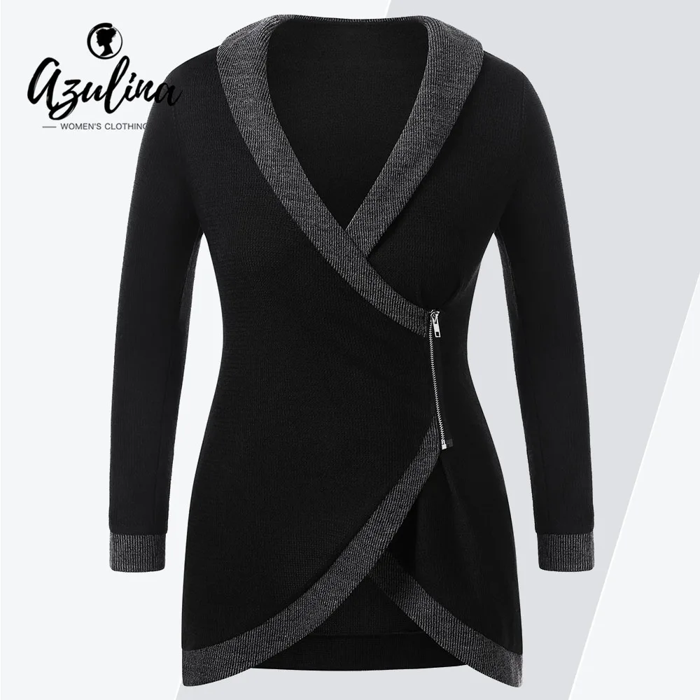 Rosegal Plus Size Shawl Collar Contrast Trim Cardigan