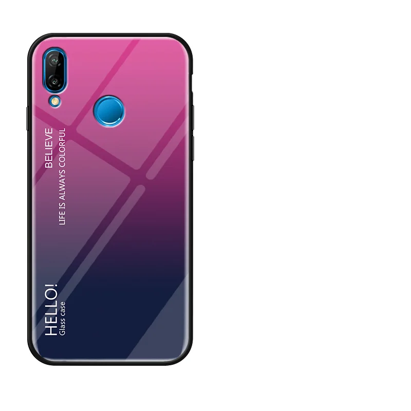 Чехол для nova 3 градиентное закаленное стекло чехол телефона huawei 3i защитный huwei nova3