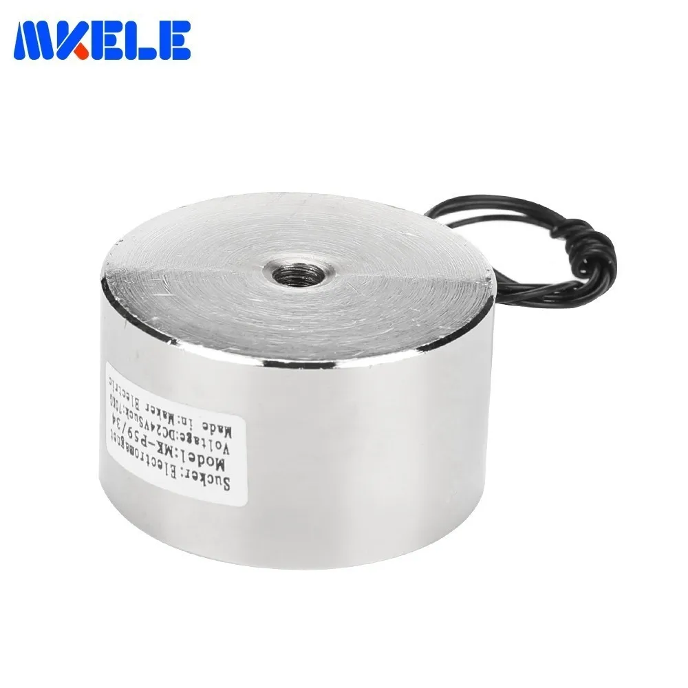 

Mk59/34 Holding Electric Magnet Lifting 70kg/700n Solenoid Sucker Electromagnet Dc 12v 24v