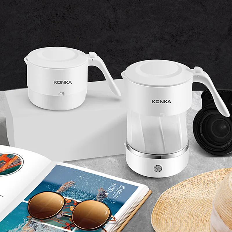 KONKA Foldable Portable 0.5L Electric Kettle Silicone Travel Camping