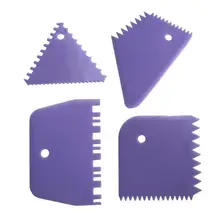 4 шт./компл. Пластик крем гладкая лопатка для приготовления торта Формы для выпечки инструменты для выпечки и кондитерских Кухня масла нож для теста резак