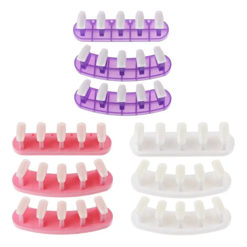 

3 in 1 Nail Holder Practice Training Display Stand with 15pcs Nail Tips Nail Display Stand Nail Accessoires Tools