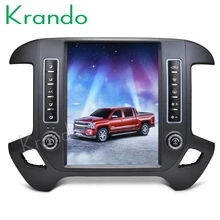 Krando Android 8,1 de 12,1 “Tesla estilo Vertical de la radio del coche de navegación jugador para Chevrolet Silverado y GMC Sierra 2014-2018