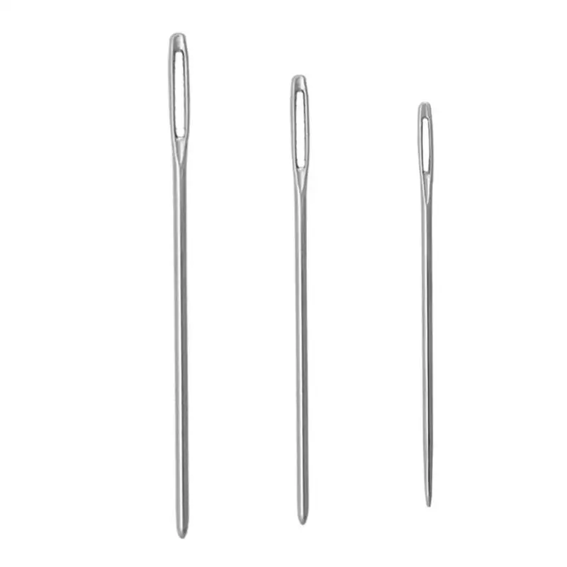 

9/12/18pcs Stainless Steel Large Eye Needle Embroidery Cross Stitch Knitting Yarn Set Large Eye Needles Sewing Tools