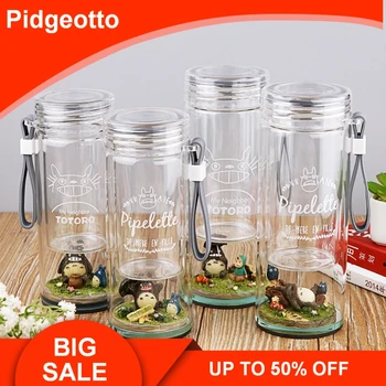 

Creative Micro Landscape Chinchilla Portable Cute Glass Cartoon Korea Super Lovely Female Students Insulated Double Water Bottl