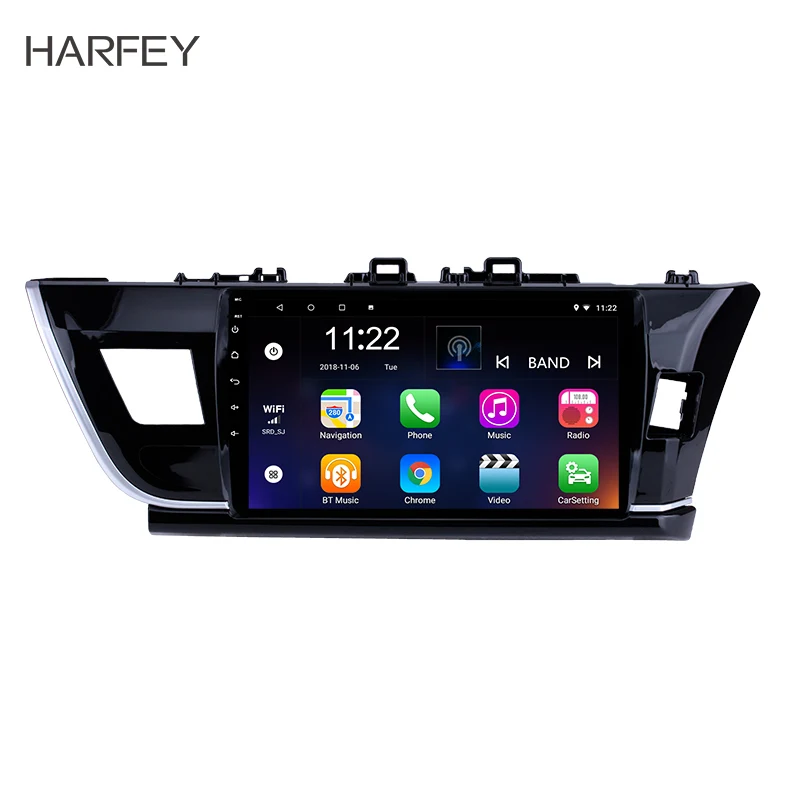 

Harfey Android 8.1 10.1" Radio GPS Navigation For 2014 Toyota Corolla RHD Bluetooth Support SWC Touch Screen 3G WiFi Carplay