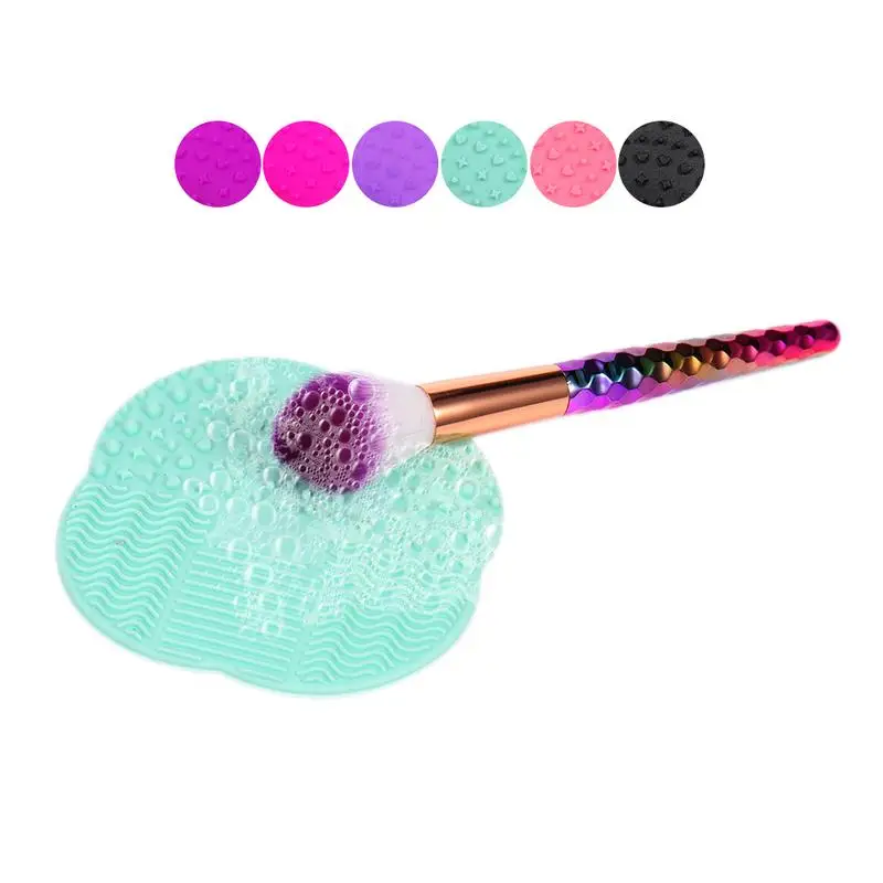 

1Pcs 6 Colors Silicone Cleaning Cosmetic Make Up Washing Brush Gel Cleaner Scrubber Tool Foundation Makeup Cleaning Mat Pad Tool