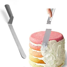 Из нержавеющей стали для масла торт крем лезвие шпатель прямой изгиб Обледенение глазурь разбрасыватель пицца выпечка торт инструмент