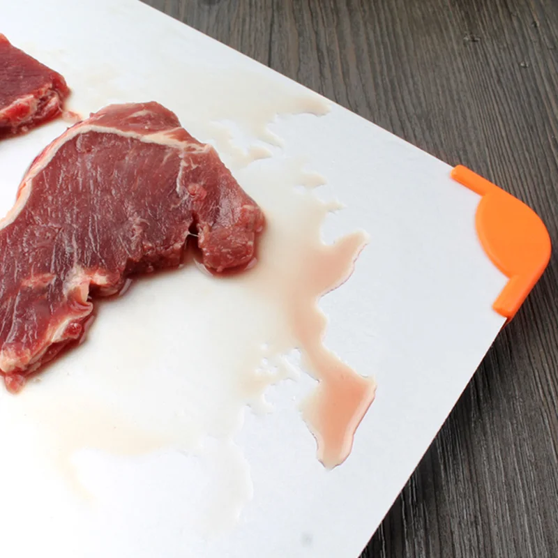 Mrosaa 15x20 Aluminum Fast Defrosting Tray Thaw Frozen Food Meat Fruit Quick Defrosting Plate Board Defrost Kitchen Gadget Tool
