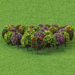30 шт. модель цветок ёлки 1:100 весы цветок Дерево Модель расположения поезда сад парк декоративный пейзаж 3,5x2 см