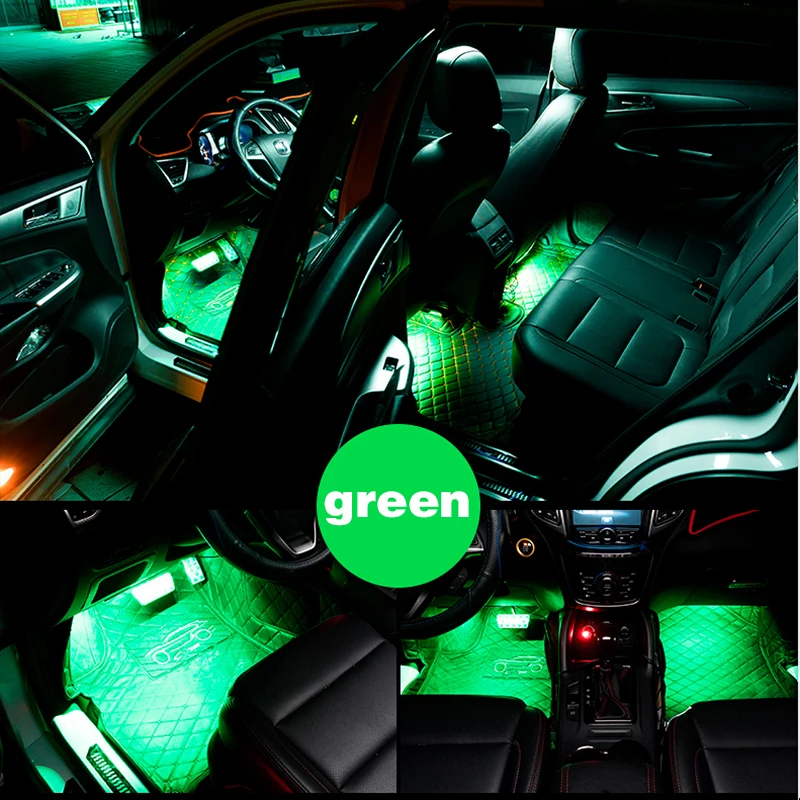 Светодиодная лента RGB для автомобиля декоративные цветные атмосферные лампы