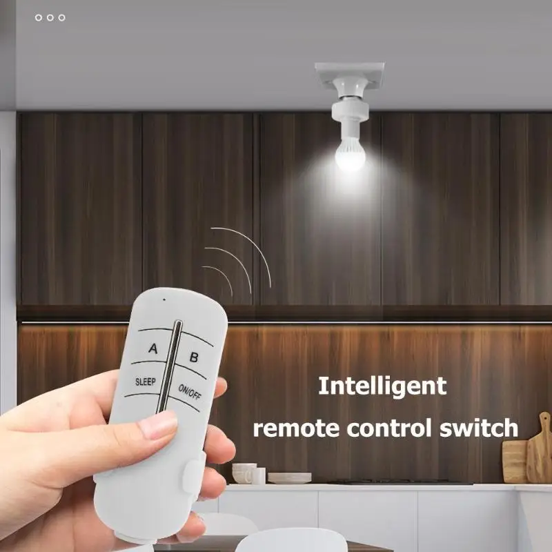 

Environment-friend E27 Screw Light Holder Converter Wireless Remote Control Lamp Base Socket AC 220V/50Hz SLEEP Delay Available