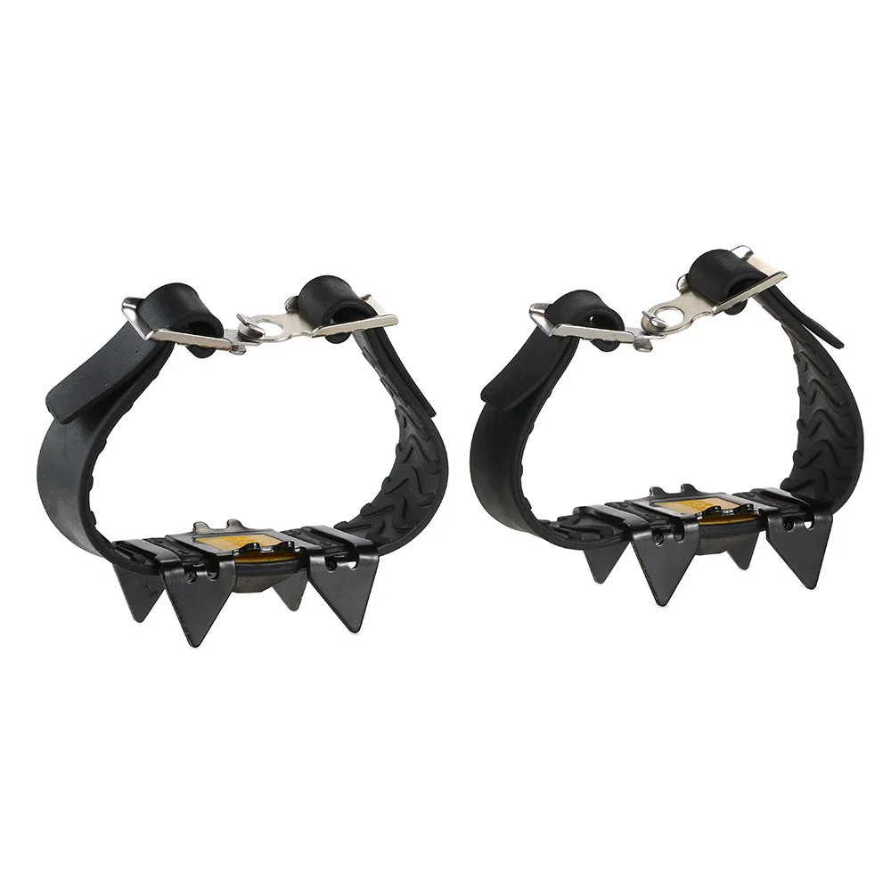 

4 Tooth Crampons Outdoor Mountain Climbing Hiking Ice Ski Snow Shoes Spikes Winter Anti Slip Ice Gripper