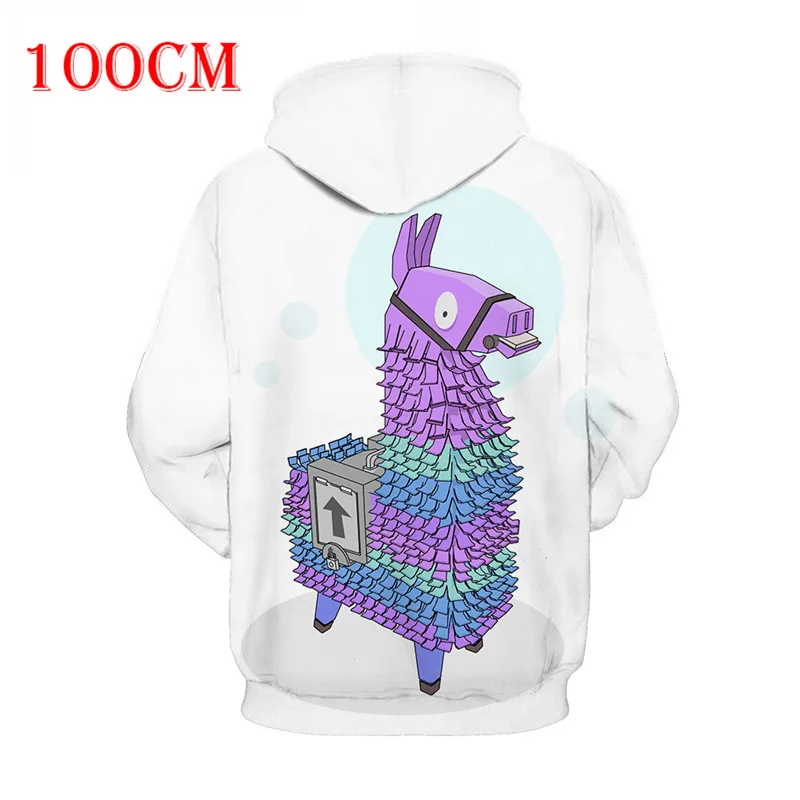 100cm-150cm Children Fleece Battle Royale Game 3D Printed Hoodies Streetwear Hip Hop Warm Hooded Men Hoodie FORTNITER for Kids