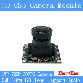 

HD 170 Wide-angle 720P 30FPS MJPEG UVC USB Camera Module Mini CCTV Android windows 1MP Surveillance camera Support audio