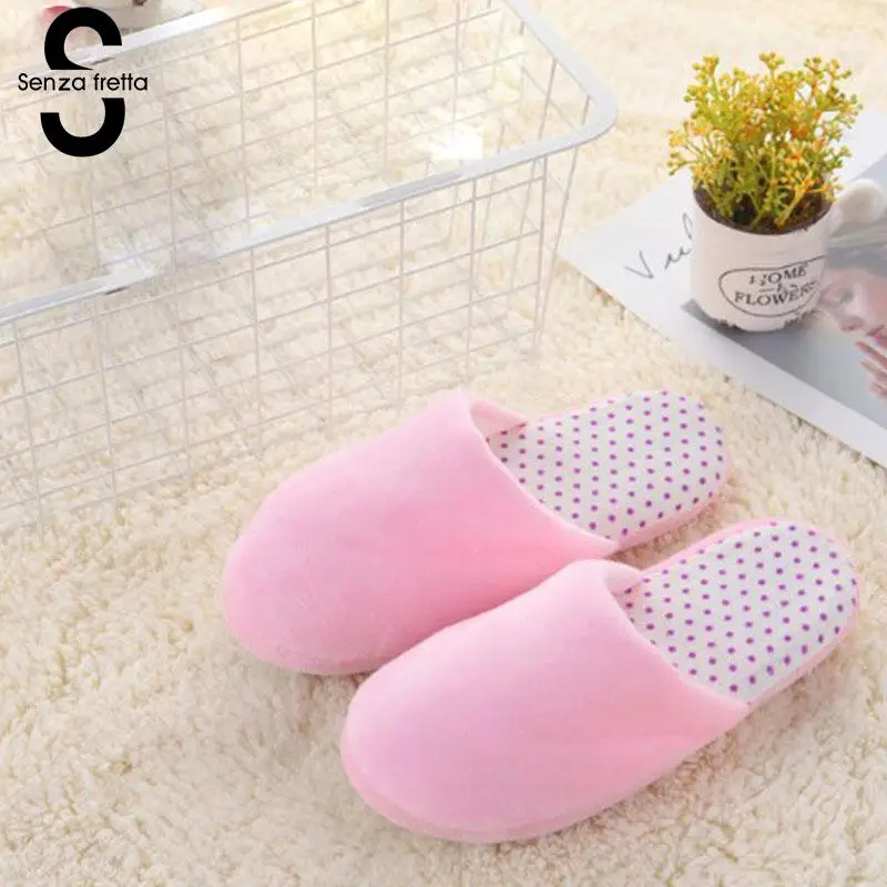 

senza fretta Women Shoes Autumn Indoor Soft Cotton Lovers Slippers Bedroom Slippers Couples Wooden Floor Home Slippers For Women