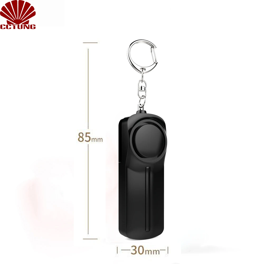 130db Slim Body Safe Sound Alarm Keychain with SOS Emergency LED Light & Self Defense to Keep Powerful Safety Property Assurance