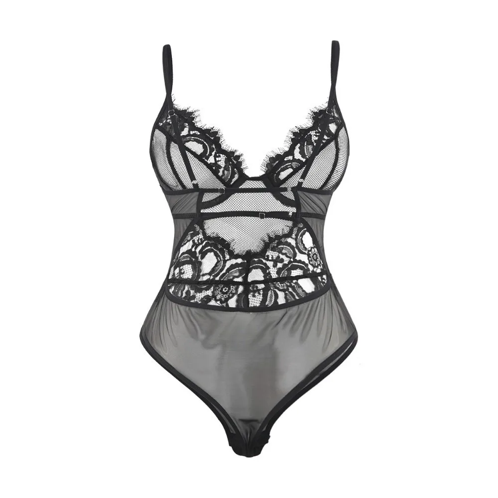 HDY Haoduoyi Women V-neck Top Lace Transparent Sexy Stripper Overall Plus Size Bodysuit Costumes Shorts Body Jumpsuit HDY Haoduoyi Women V-neck Top Lace Transparent Sexy Stripper Overall Plus Size Bodysuit Costumes Shorts Body Jumpsuit