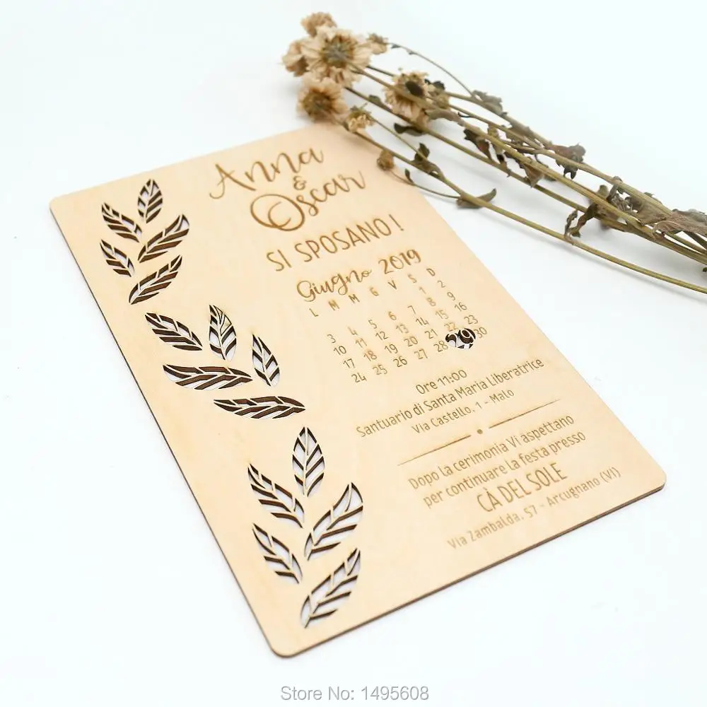  Laser Cut Wedding InvitationsFlower of lifePersonalized giftWedding Invitation Leaves invitation Wo - 32959453045