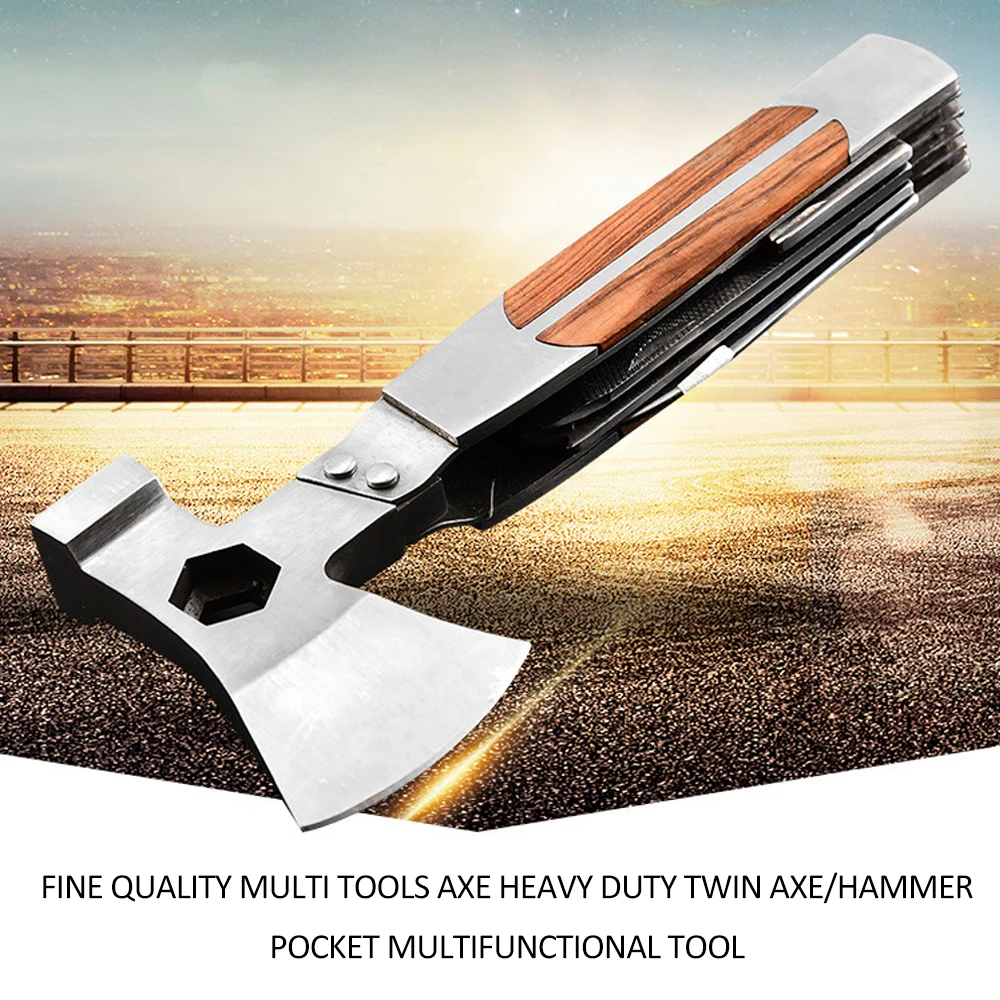

Professional Fine Quality Multi Tools Axe Heavy Duty Twin Axe/Hammer Pocket Multifunctional Tool for family or work