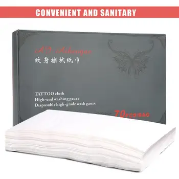 

70pcs Disposable Tattoo Towel Paper Tissue Cloth Cotton Medical Cleaning Body Skin Care Makeup Body Art Supplies