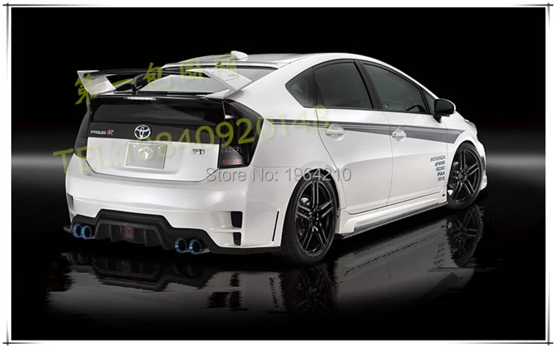 

MONTFORD Car Styling ABS Plastic Material Unpainted Color Rear Trunk Boot Wing Rear Lip Roof Spoiler For Toyota Prius 2009-2014