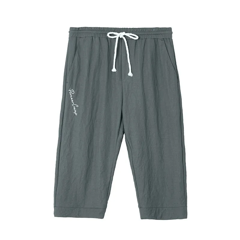 Pioneer camp new thin shorts men brand clothing casual calf-Length drawstring male