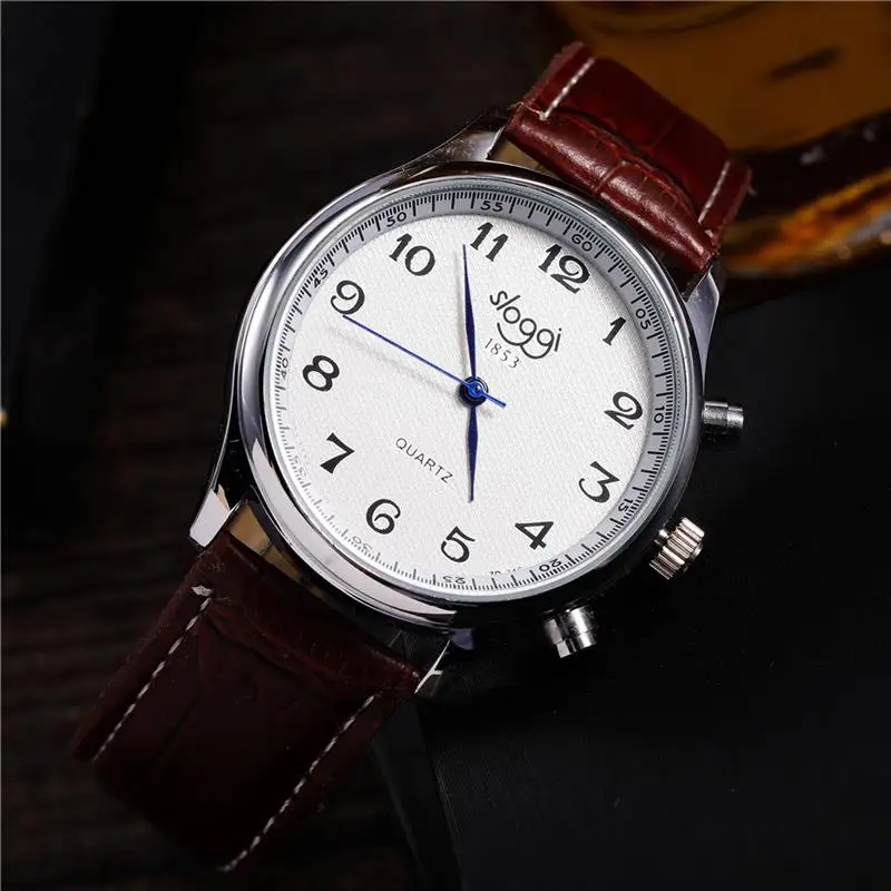 

Relogio Masculino 2018 Sport Watch Men's Leather Band Stainless Steel Analog Quartz Wristwatch Fashion Man Military Watches