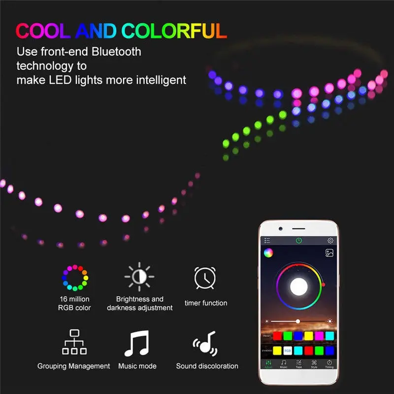 Универсальный светодиодный контроллер диммера Bluetooth USB Mini 5 в RGB светодиодная