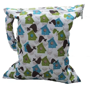 

Baby Infant Waterproof Zipper Reusable Cloth Diaper Bag
