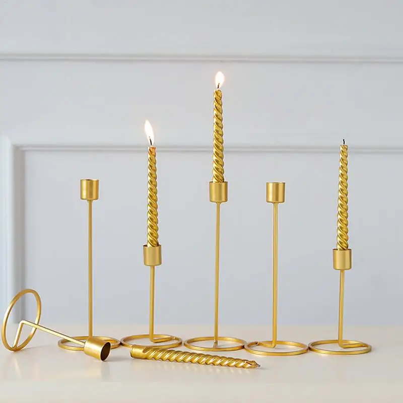 

Romantic European-Style Candle(4 Piece / Box)25cm Threaded Stick Candlestick Spiral Long Candle Smokeless For Wedding Christmas