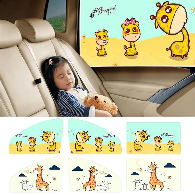 

Cartoon Animal Car Window Sunshade Cover Universal Auto Magnetic Sunshades Curtain Children Baby Heat UV Rays Sun Protection 1PC