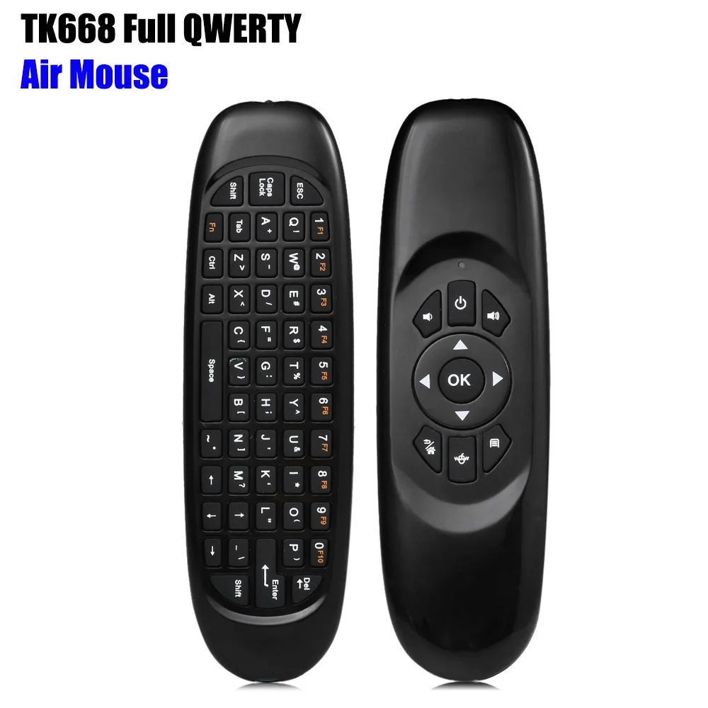 

TK668 2.4GHz Wireless Air Mouse + Remote Controller + QWERTY Keyboard with LED Indicator