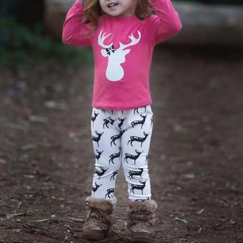 

2pcs Set Clothes Long Sleeve Casual Sport Clothing Outfit Baby Infant Girl Autumn T Shirt Pants