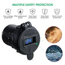 QC 3.0 Fast Dual USB Car Charger Socket Adapter Voltmeter For Mobile Phone Cigarette Lighter Car Dual Charger Adapter Voltage QC 3.0 Fast Dual USB Car Charger Socket Adapter Voltmeter For Mobile Phone Cigarette Lighter Car Dual Charger Adapter Voltage